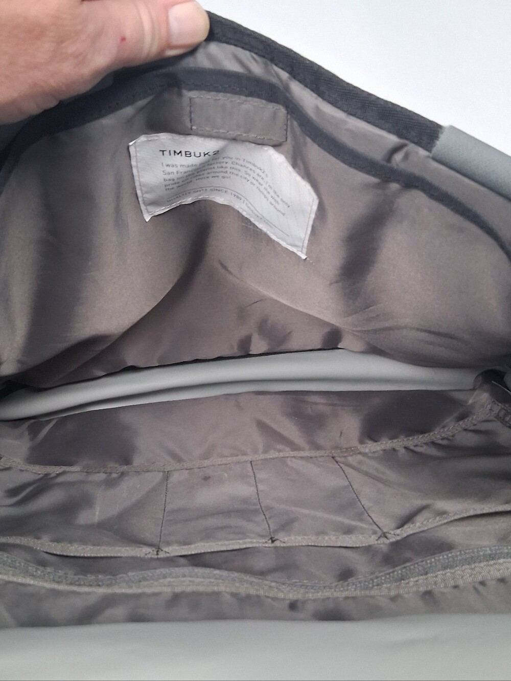 Timbuk2 San Francisco Command Messenger CrossBody Bag Laptop Organizer Gray/Blue - Picture 9 of 16